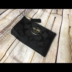 Coach coins key wallet black